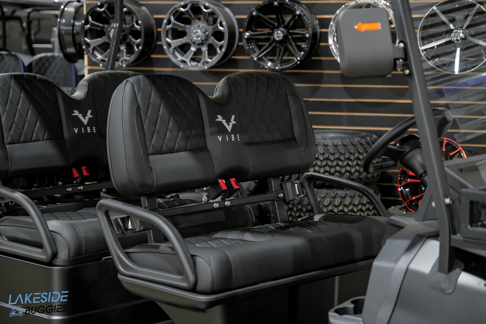 2025 VIBE EV - FLEX 4F  Matte Black Special Edition 4 Forward Passenger Street Legal Golf Cart -  Vibe EV at LakesideBuggies.com