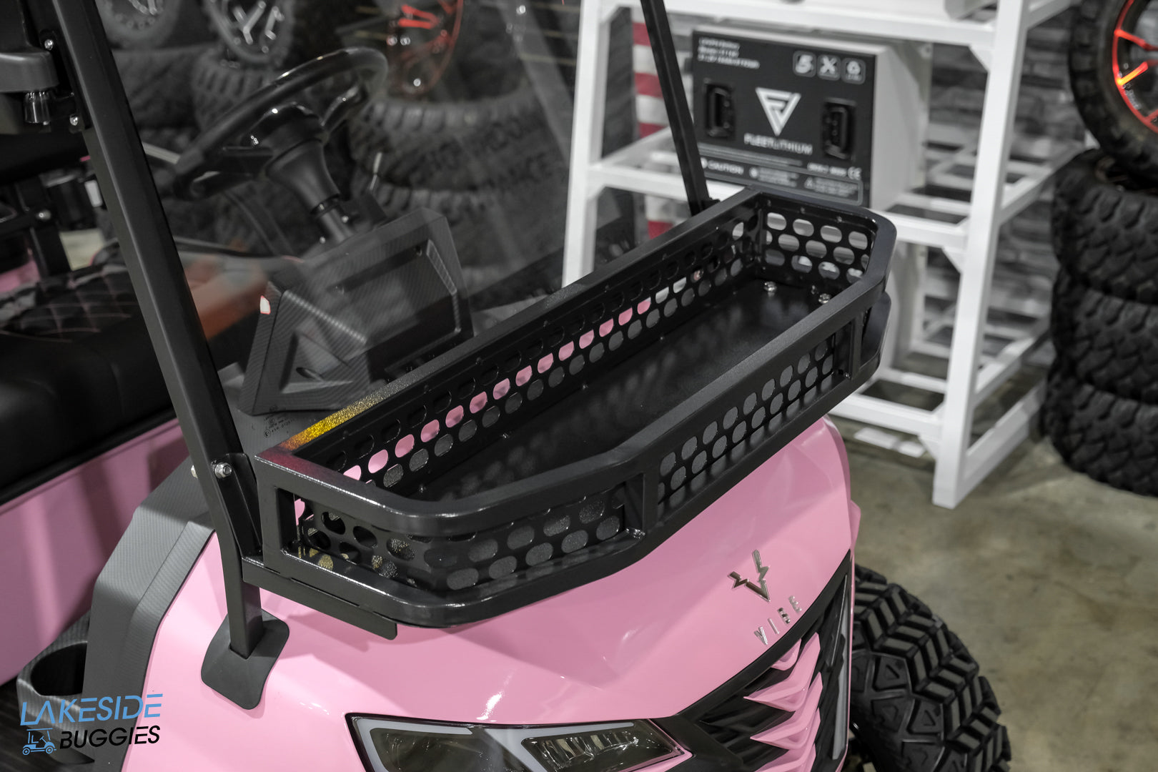 2025 VIBE EV - EV4F  Awareness Pink 4 Forward Passenger Street Legal Golf Cart -  Vibe EV at LakesideBuggies.com