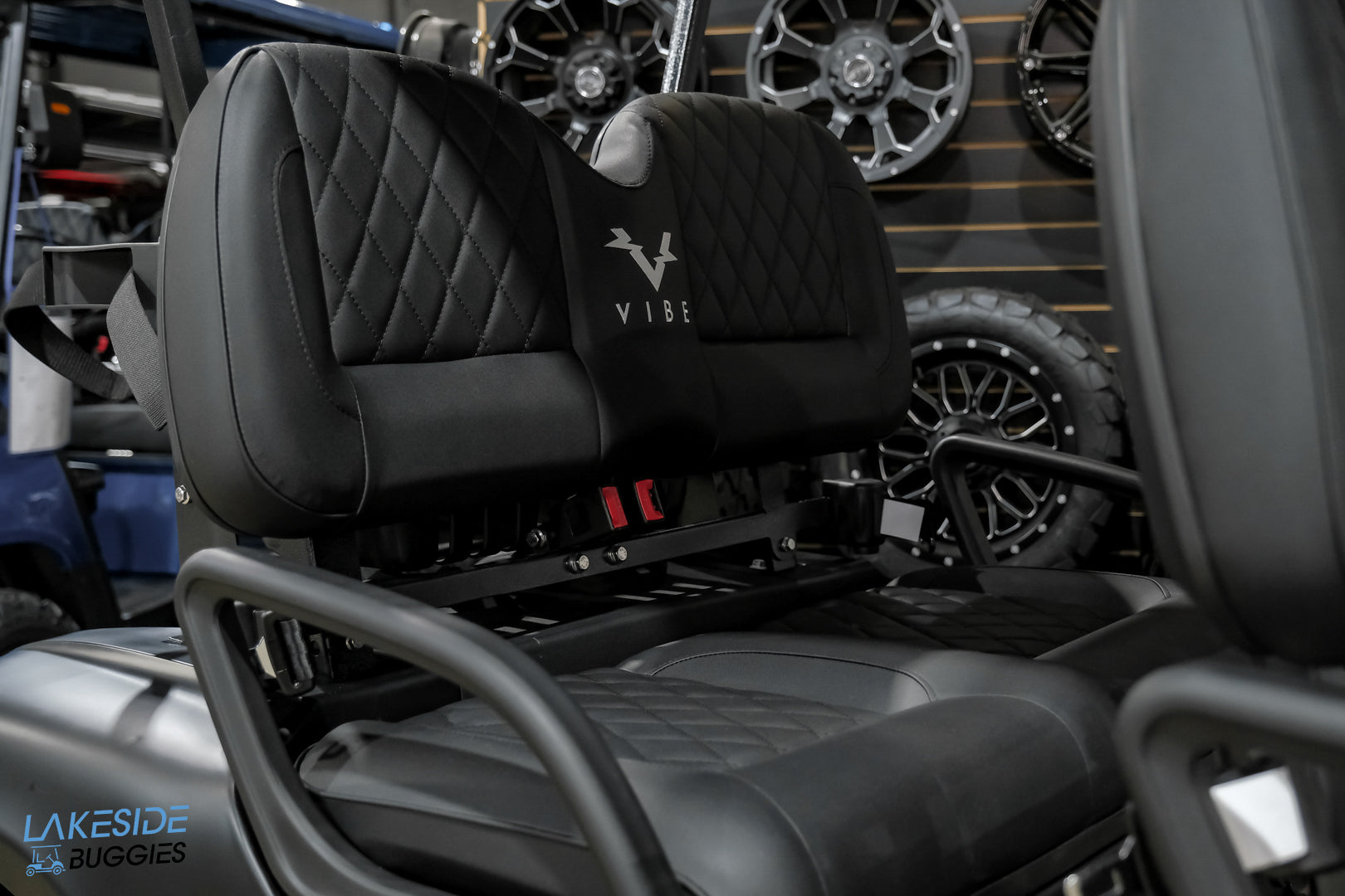 2025 VIBE EV - EV4F  Matte Black 4 Forward Passenger Street Legal Golf Cart -  Vibe EV at LakesideBuggies.com