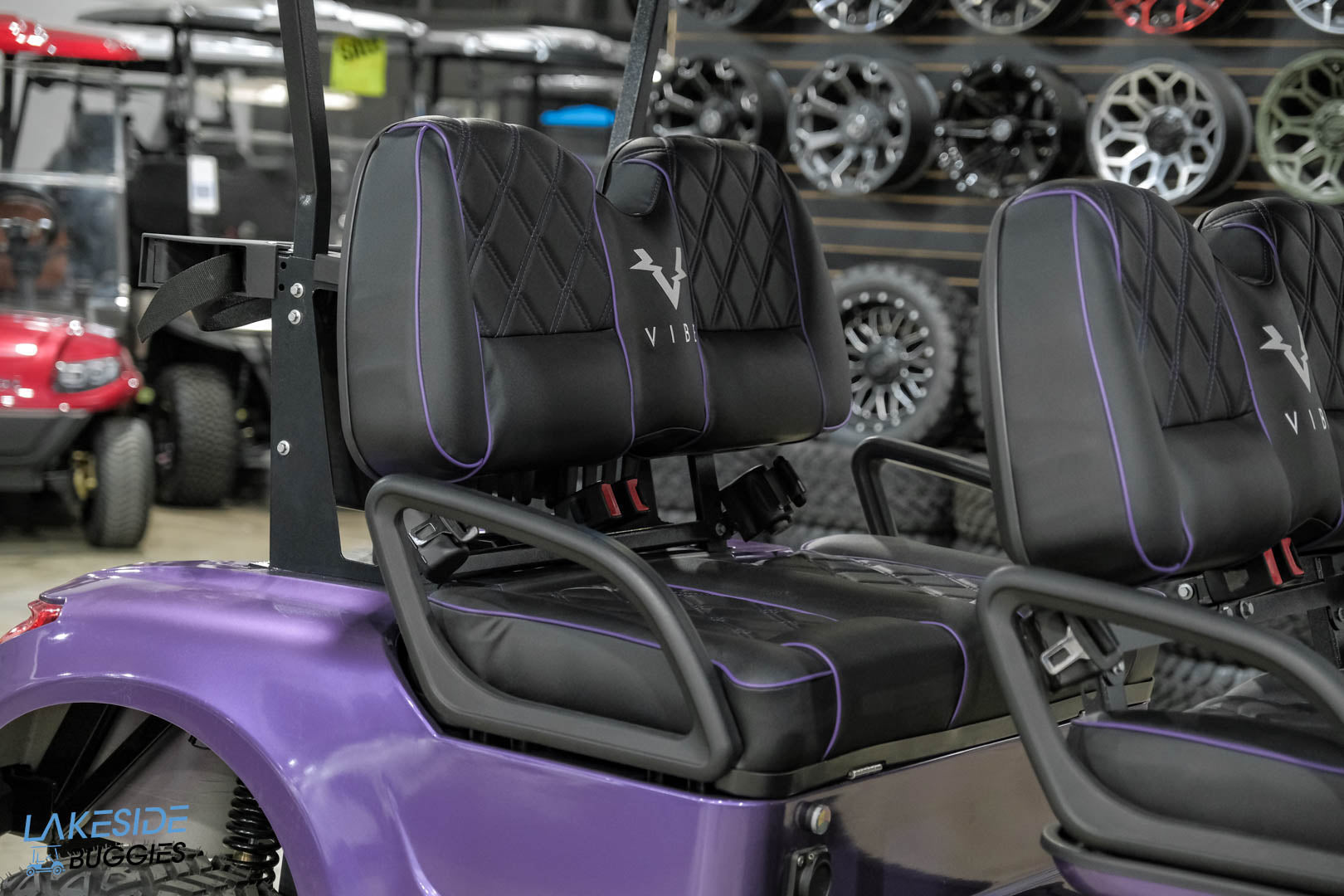 2025 VIBE EV - EV4F  Passion Purple 4 Forward Passenger Street Legal Golf Cart -  Vibe EV at LakesideBuggies.com