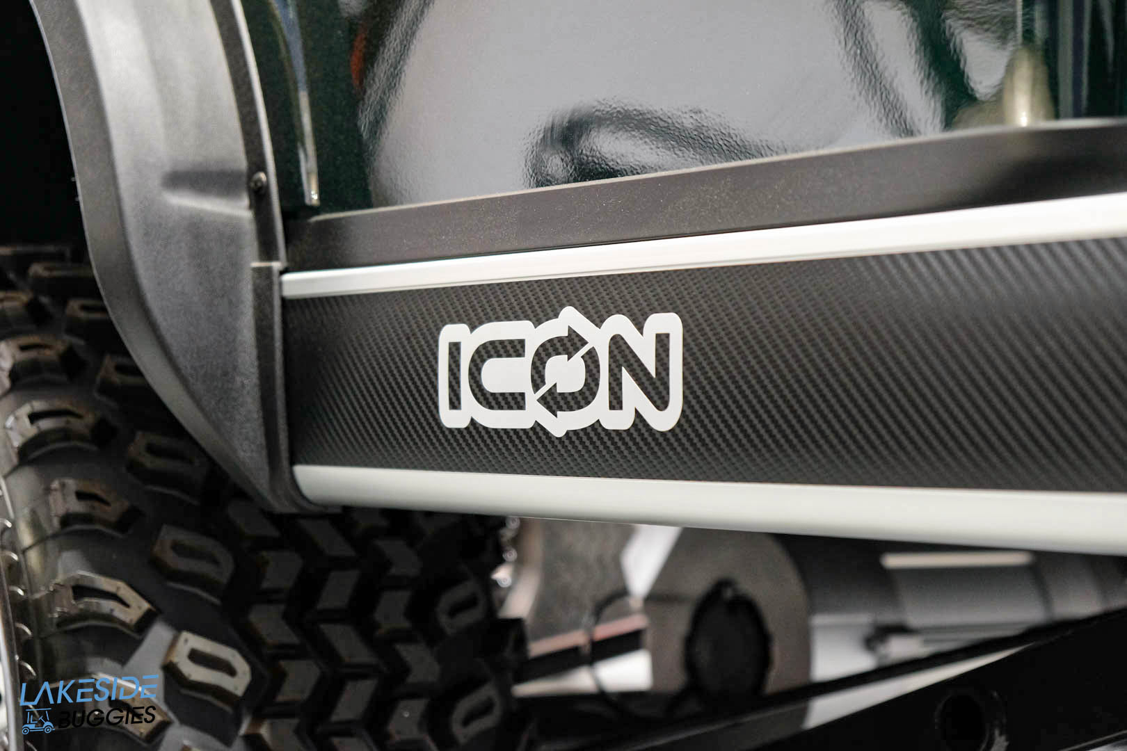 2024  Icon EV  ECO 40L  Forest Green  Lifted  4 Passenger Golf Cart PN# LT-A0157874 -  Icon EV at LakesideBuggies.com