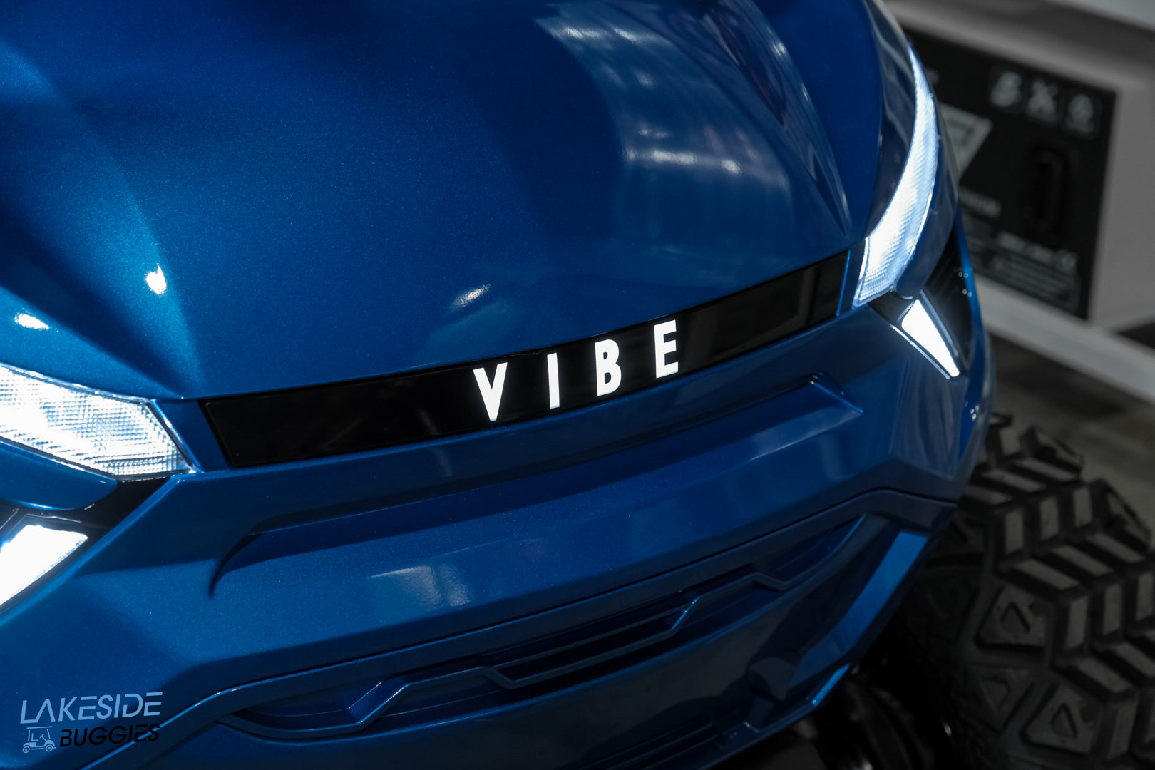 2025 VIBE EV - FLEX 4F Laguna Blue Carrito de golf legal para calle con 4 pasajeros delanteros