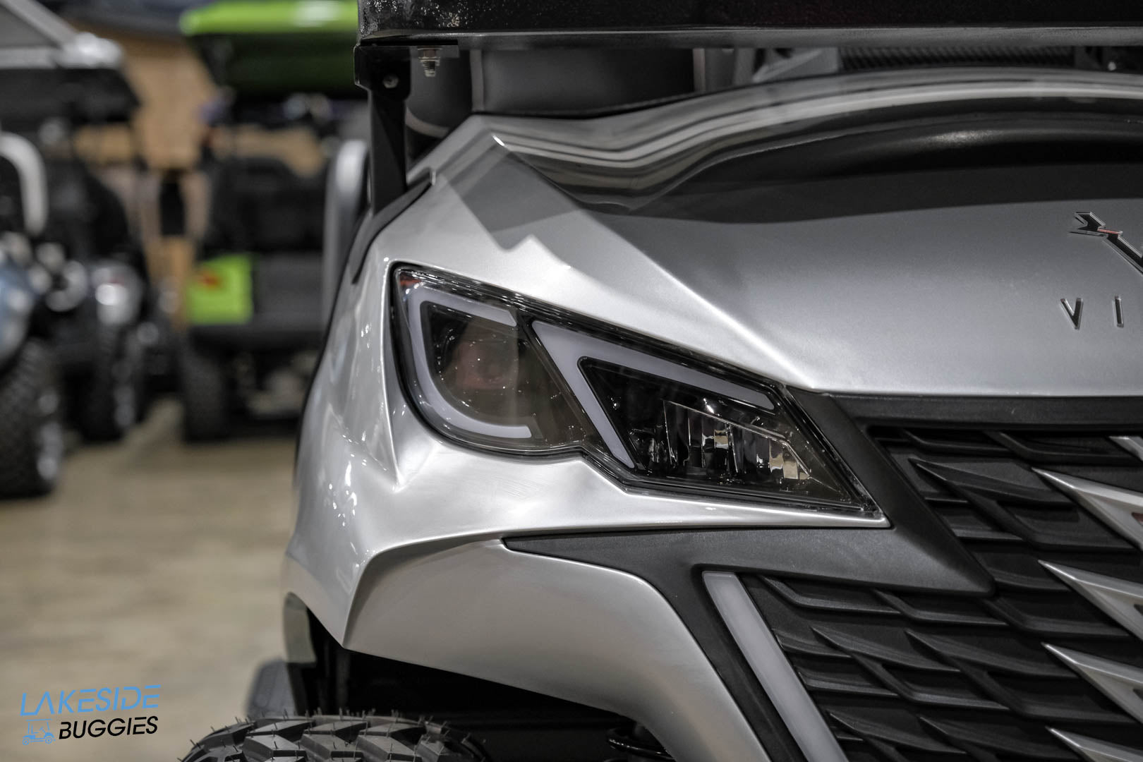 2025 VIBE EV  - EV4F  Blade Silver 4 Forward Passenger Street Legal Golf Cart -  Vibe EV at LakesideBuggies.com