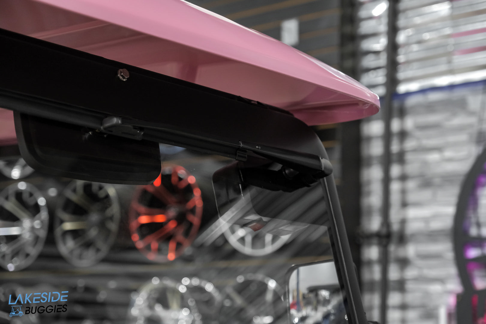 2025 VIBE EV - EV4F  Awareness Pink 4 Forward Passenger Street Legal Golf Cart -  Vibe EV at LakesideBuggies.com