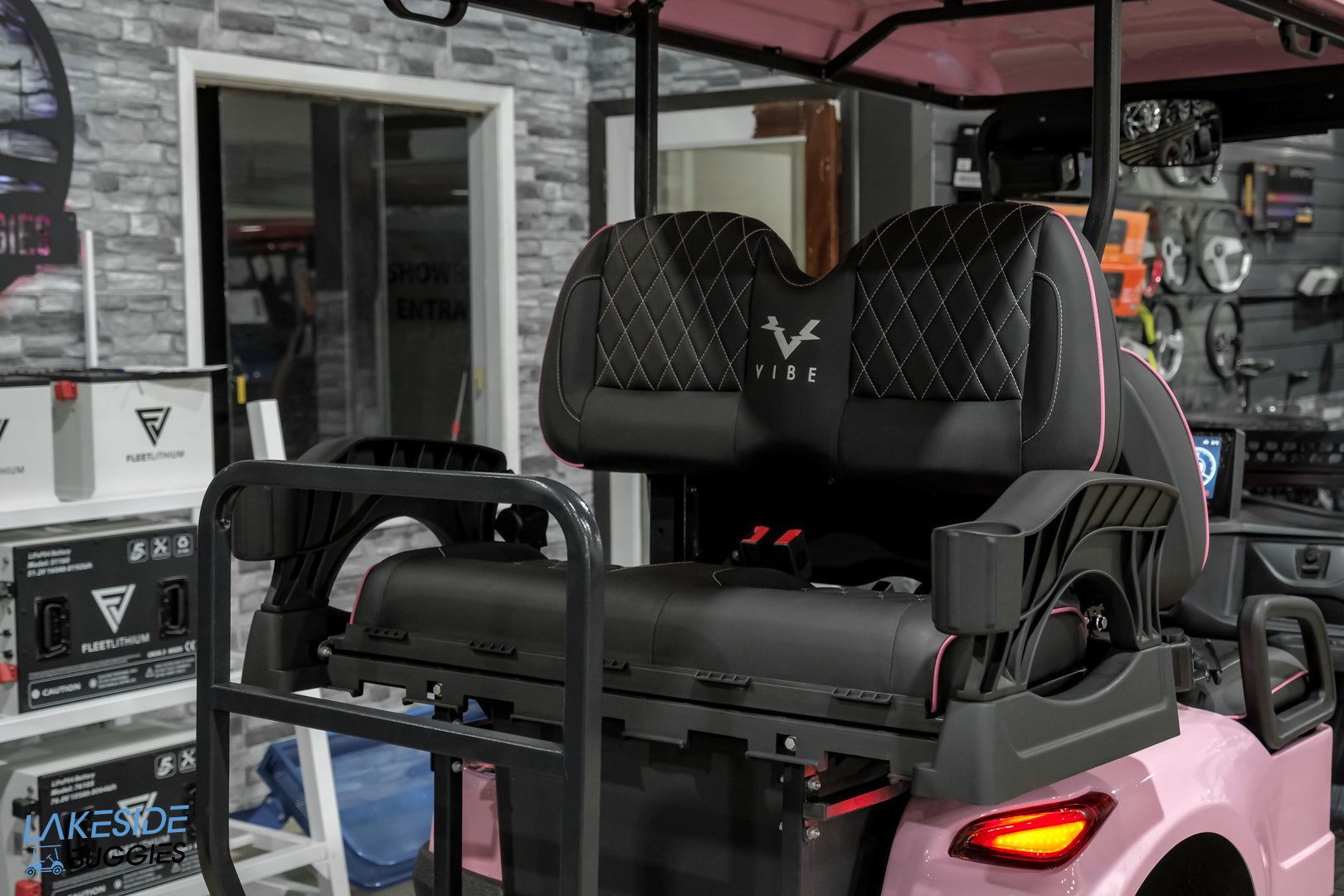 2025 VIBE EV - EV4  Awareness Pink 4 Passenger Street Legal Golf Cart -  Vibe EV at LakesideBuggies.com