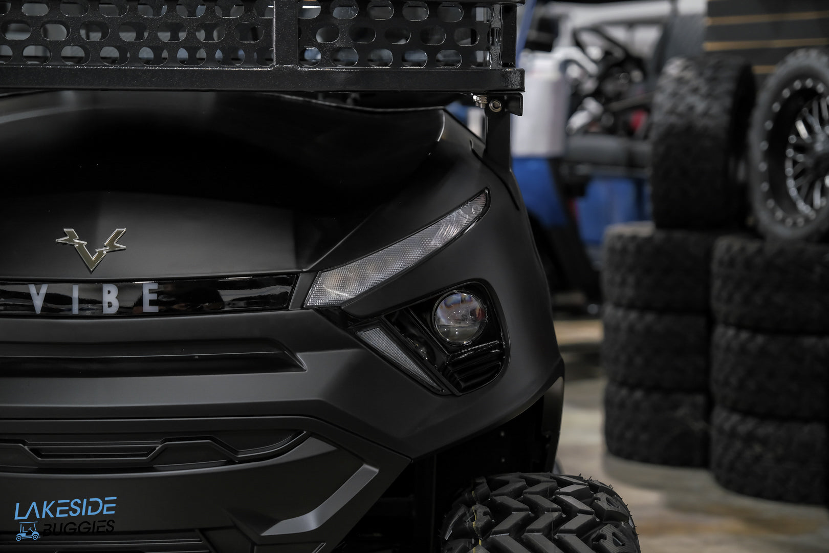 2025 VIBE EV - FLEX 4F  Matte Black Special Edition 4 Forward Passenger Street Legal Golf Cart -  Vibe EV at LakesideBuggies.com