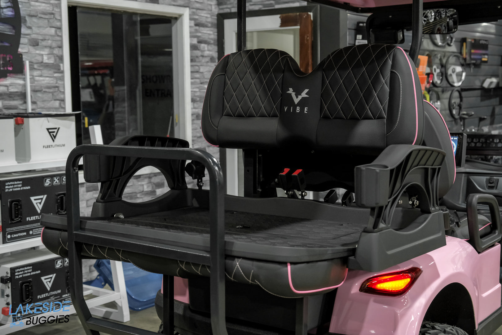 2025 VIBE EV - EV4  Awareness Pink 4 Passenger Street Legal Golf Cart -  Vibe EV at LakesideBuggies.com