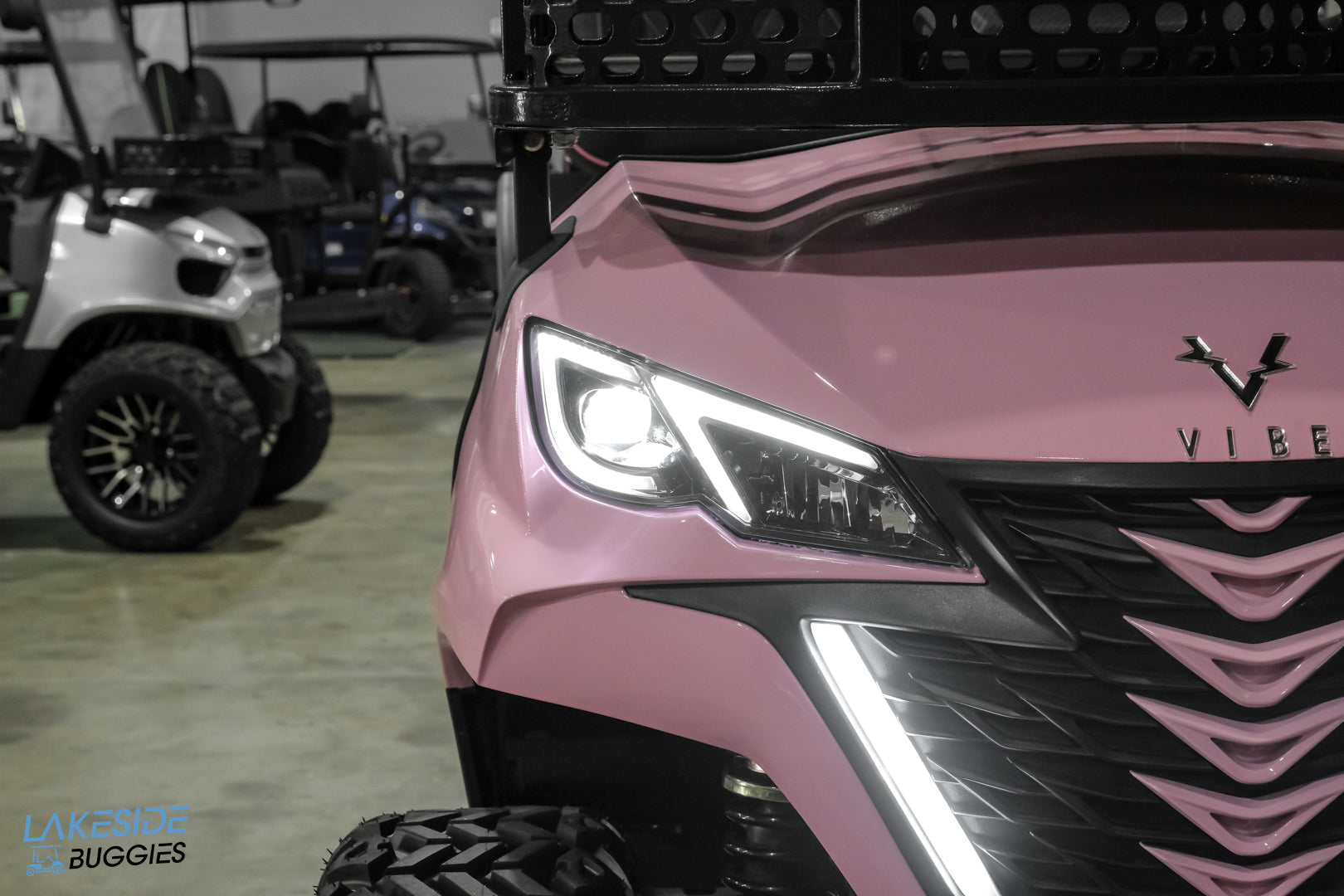 2025 VIBE EV - EV4  Awareness Pink 4 Passenger Street Legal Golf Cart -  Vibe EV at LakesideBuggies.com