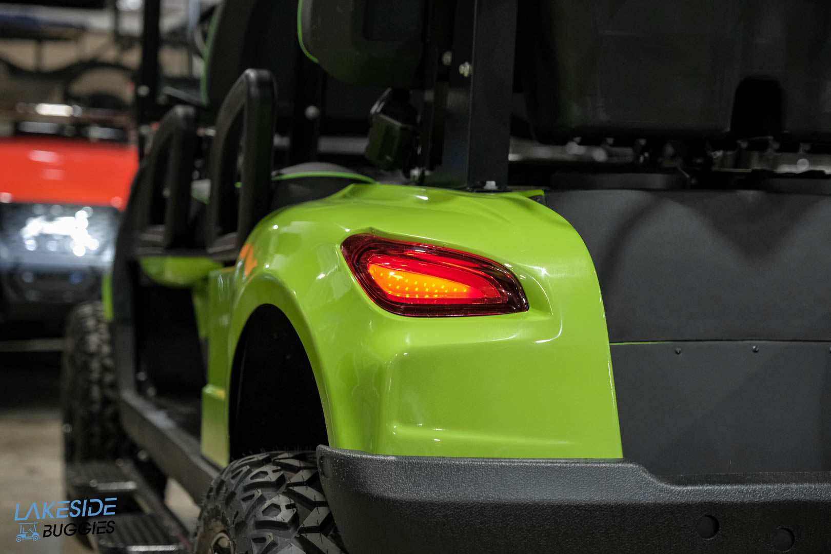 2025 VIBE EV - EV4  Lime Green 4 Forward Passenger Street Legal Golf Cart -  Vibe EV at LakesideBuggies.com