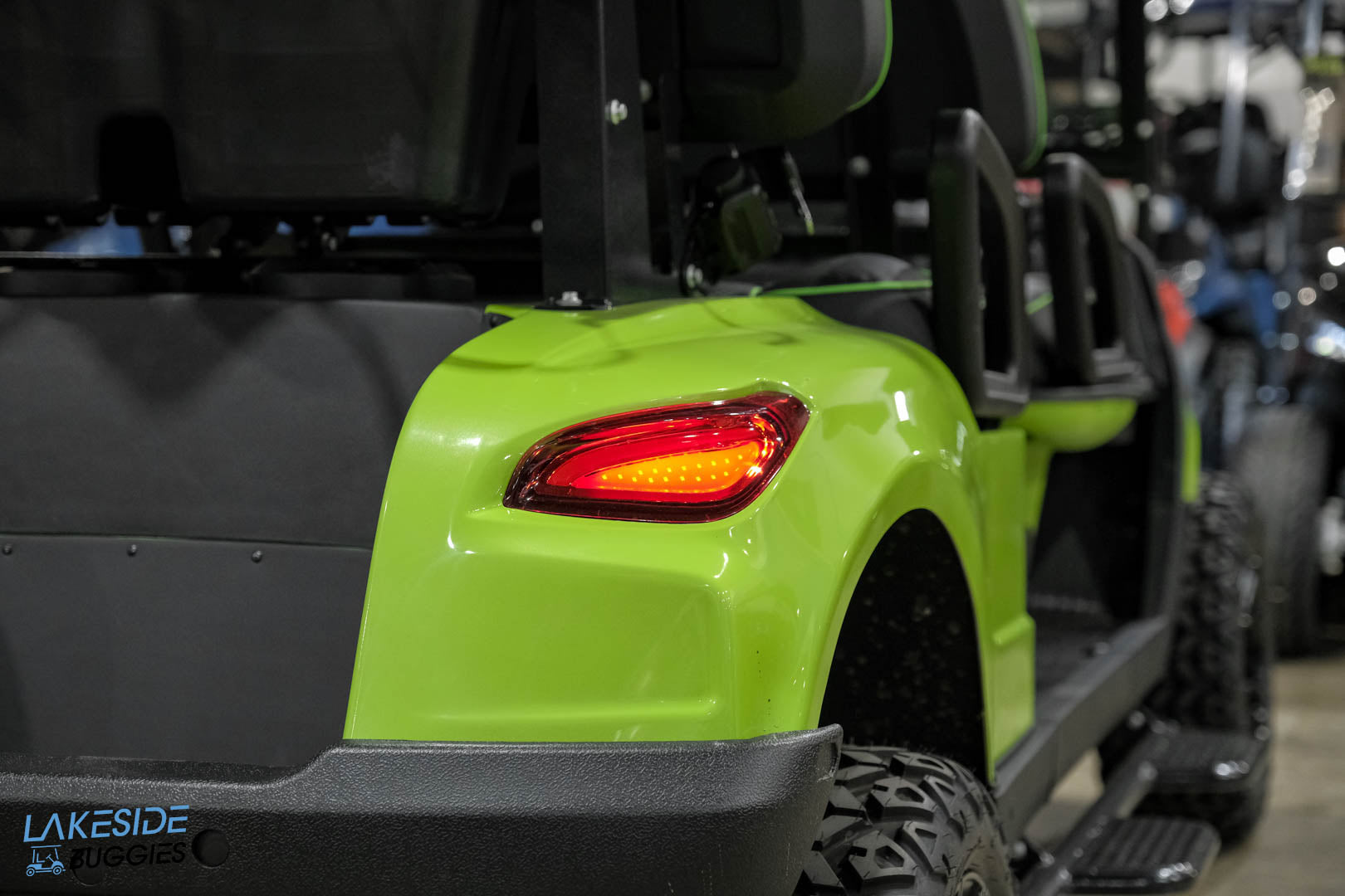 2025 VIBE EV - EV4  Lime Green 4 Forward Passenger Street Legal Golf Cart -  Vibe EV at LakesideBuggies.com