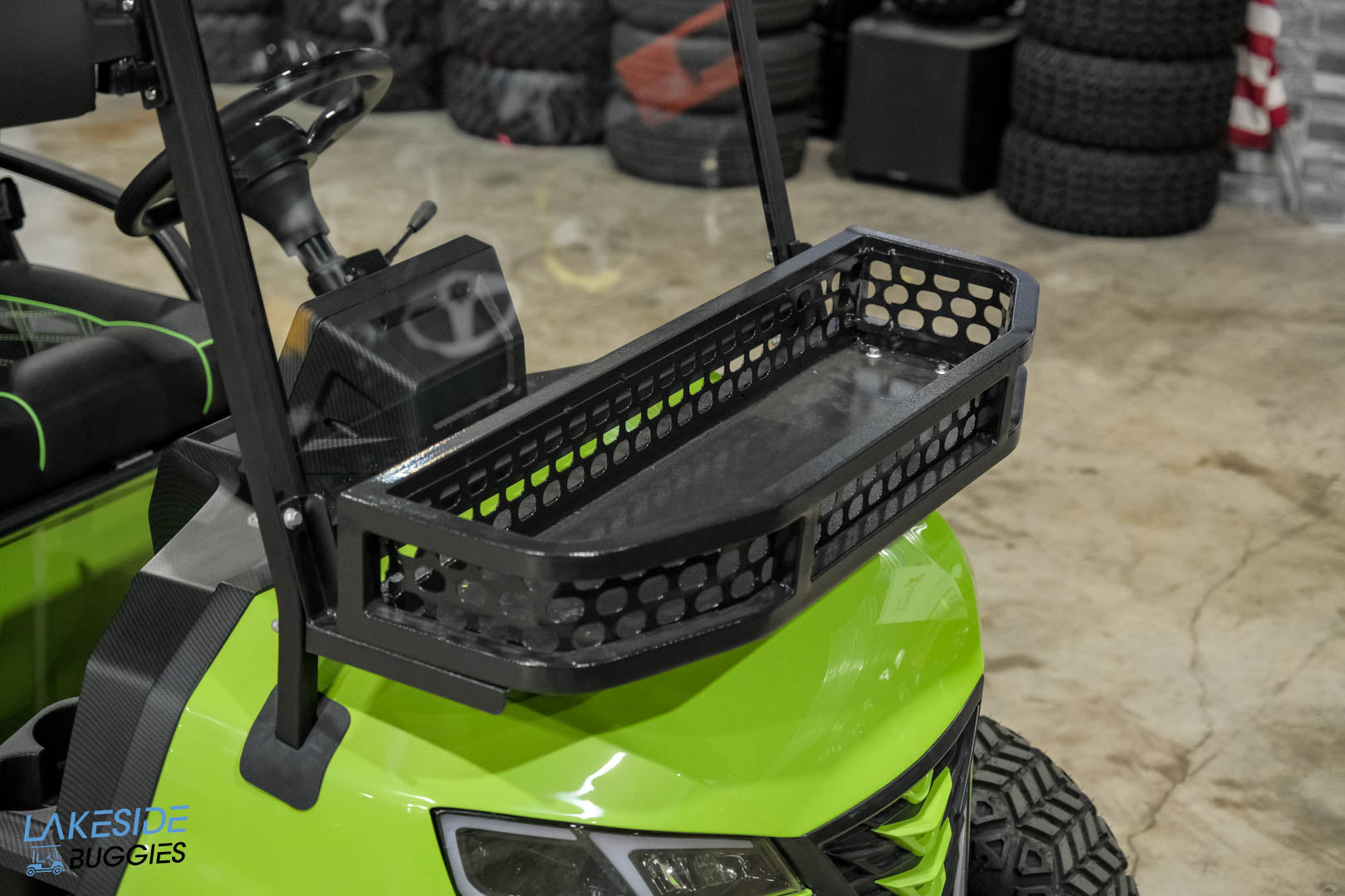 2025 VIBE EV - EV4  Lime Green 4 Forward Passenger Street Legal Golf Cart -  Vibe EV at LakesideBuggies.com