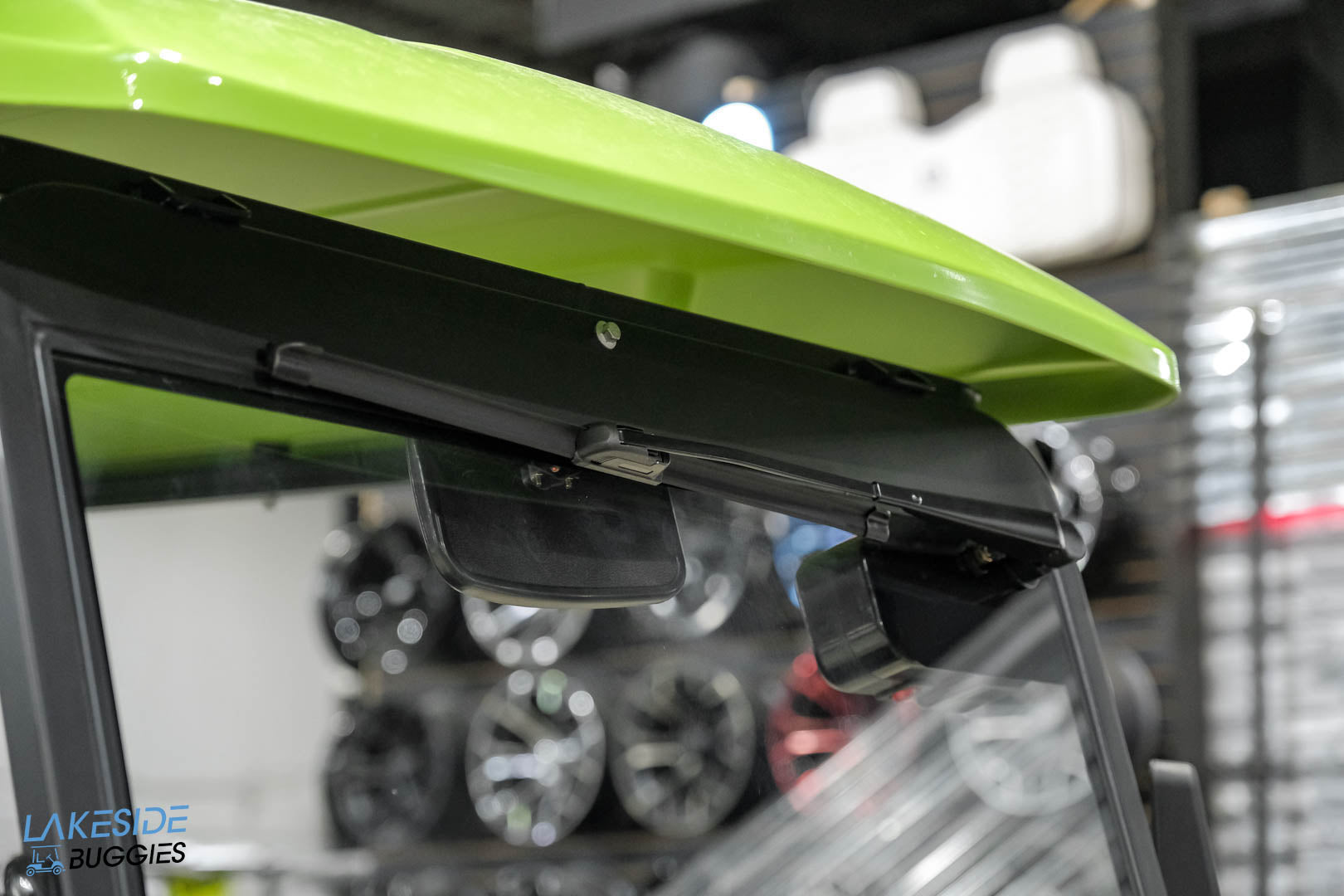 2025 VIBE EV - EV4  Lime Green 4 Forward Passenger Street Legal Golf Cart -  Vibe EV at LakesideBuggies.com
