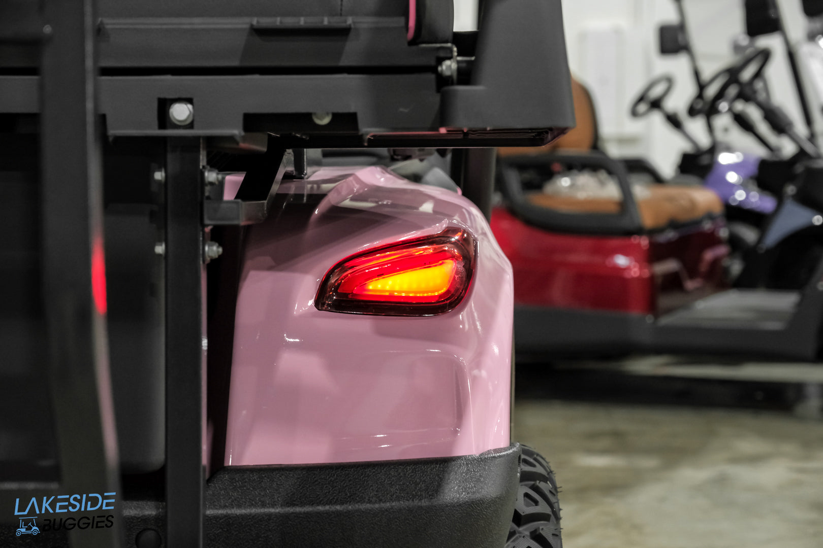 2025 VIBE EV - EV4  Awareness Pink 4 Passenger Street Legal Golf Cart -  Vibe EV at LakesideBuggies.com