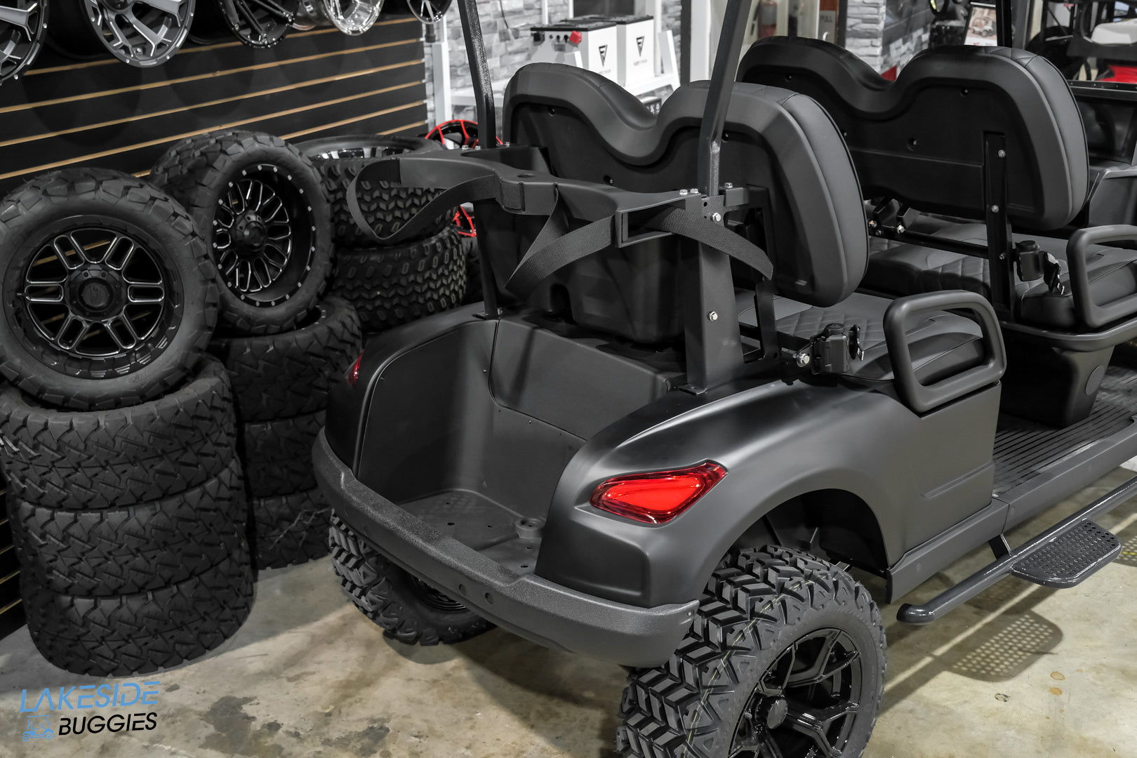 2025 VIBE EV - EV4F  Matte Black 4 Forward Passenger Street Legal Golf Cart -  Vibe EV at LakesideBuggies.com
