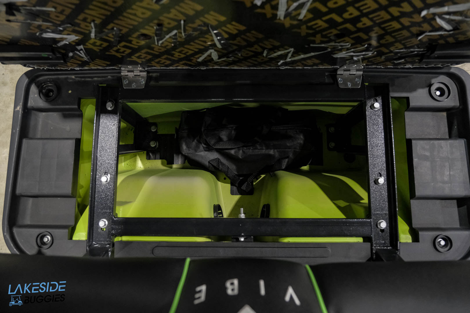 2025 VIBE EV - EV4  Lime Green 4 Forward Passenger Street Legal Golf Cart -  Vibe EV at LakesideBuggies.com