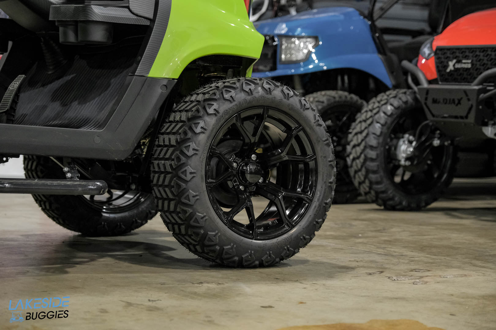 2025 VIBE EV - EV4  Lime Green 4 Forward Passenger Street Legal Golf Cart -  Vibe EV at LakesideBuggies.com
