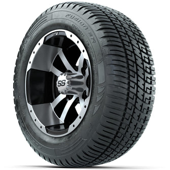 Set of (4) 12 in GTW Storm Trooper Wheels with 215/50-R12 Fusion S/R Street Tires Lakeside Buggies Parts and Accessories