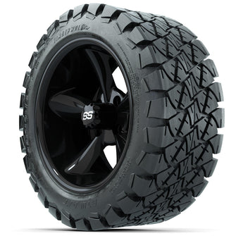 Set of (4) 14 in GTW Godfather Wheels with 22x10-14 GTW Timberwolf All-Terrain Tires Lakeside Buggies Parts and Accessories