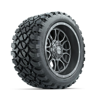 Set of (4) 14 in GTW® Volt Gunmetal Wheels with 23x10-R14 Nomad All-Terrain Tires Lakeside Buggies Parts and Accessories