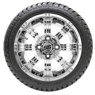 Lakeside Buggies 12” GTW Tempest Chrome Wheels with 18” Mamba DOT Street Tires – Set of 4- A19-368 GTW Tire & Wheel Combos