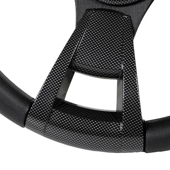 Gussi Italia® Model 13 Black/Carbon Fiber Steering Wheel For EZGO Lakeside Buggies