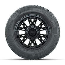 Set of (4) 12 in GTW® Stellar Black Wheels with 215/50-R12 Fusion S/R Street Tires Lakeside Buggies Parts and Accessories