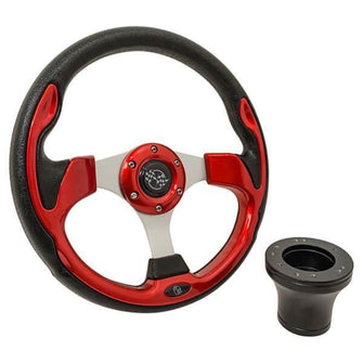 Lakeside Buggies Club Car Precedent Red Rally Steering Wheel Kit 04-Up- 06-059 GTW Steering accessories