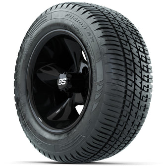 Set of (4) 12 in GTW Godfather Wheels with 215/50-R12 Fusion S/R Street Tires Lakeside Buggies Parts and Accessories