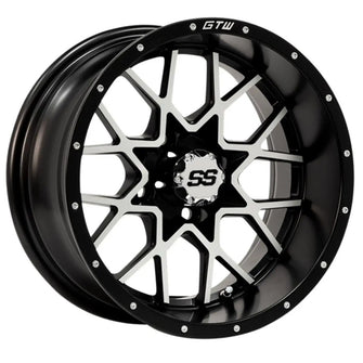 Lakeside Buggies 12″ GTW® Vortex Matte Black & Machined Wheel- 19-233 GTW Wheels