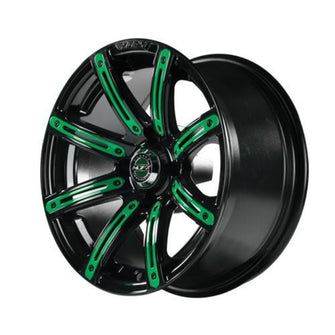 Lakeside Buggies MadJax® Green Wheel Inserts for 12x7 Illusion Wheel- 19-069-GRN MadJax Wheel Accessories