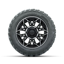 Set of (4) 12 in GTW® Stellar Machined & Black Wheels with 22x11-R12 Nomad All-Terrain Tires Lakeside Buggies Parts and Accessories