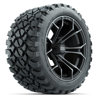 Set of (4) 14 in GTW Spyder Wheels with 23x10-14 GTW Nomad All-Terrain Tires Lakeside Buggies Parts and Accessories