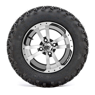 Lakeside Buggies 12” GTW Storm Trooper Black and Machined Wheels with 22” Sahara Classic A/T – Set of 4- A19-352 GTW Tire & Wheel Combos