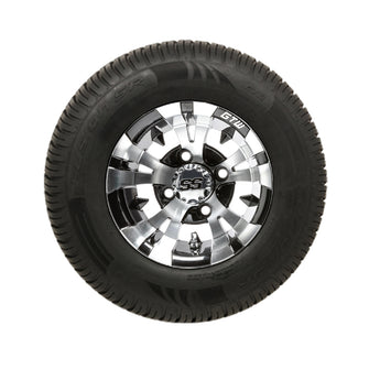 Lakeside Buggies 10” GTW Vampire Black and Machined Wheels with 20” Fusion DOT Street Tires – Set of 4- A19-338 GTW Tire & Wheel Combos