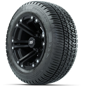 Set of (4) 12 in GTW Specter Wheels with 215/50-R12 Fusion S/R Street Tires Lakeside Buggies Parts and Accessories