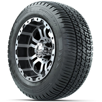 Set of (4) 12 in GTW Omega Wheels with 215/50-R12 Fusion S/R Street Tires Lakeside Buggies Parts and Accessories