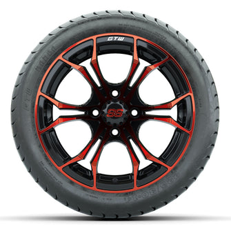 Set of (4) 14 in GTW Spyder Wheels with 225/30-14 Mamba Street Tires Lakeside Buggies Parts and Accessories