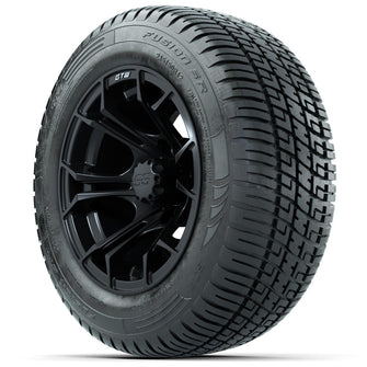 Set of (4) 12 in GTW Spyder Wheels with 215/50-R12 Fusion S/R Street Tires Lakeside Buggies Parts and Accessories