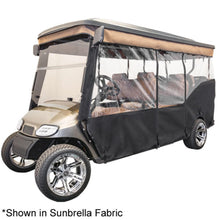 Lakeside Buggies RedDot® 3-Sided Stock Sunbrella Enclosure & Striped Valance for EZGO TXT Triple Track 120" Top (Years 1996-20013)- 59000 RedDot Enclosures