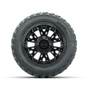 Set of (4) 12 in GTW® Stellar Black Wheels with 22x11-R12 Nomad All-Terrain Tires Lakeside Buggies Parts and Accessories