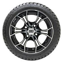 Lakeside Buggies 12” GTW Spyder Black and Machined Wheels with 18” DOT Mamba Street Tires – Set of 4- A19-378 GTW Tire & Wheel Combos