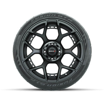 Lakeside Buggies Set of (4) 15" MadJax® Flow Form Evolution Matte Black Wheels with GTW® Fusion GTR Street Tires- A19-418 MadJax Tire & Wheel Combos