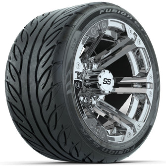 Set of (4) 12 in GTW Specter Wheels with 215/40-R12 Fusion GTR Street Tires Lakeside Buggies Parts and Accessories