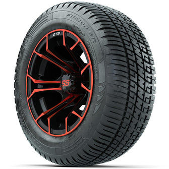 Set of (4) 12 in GTW Spyder Wheels with 215/50-R12 Fusion S/R Street Tires Lakeside Buggies Parts and Accessories