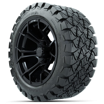 Set of (4) 14 in GTW Spyder Wheels with 22x10-14 GTW Timberwolf All-Terrain Tires Lakeside Buggies Parts and Accessories