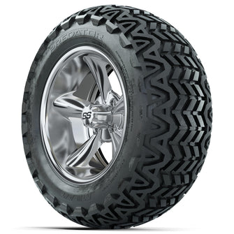 Set of (4) 14 in GTW Godfather Wheels with 23x10-14 GTW Predator All-Terrain Tires Lakeside Buggies Parts and Accessories