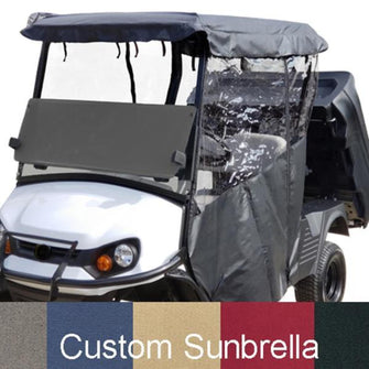 Lakeside Buggies Cushman Hauler Over The Top 3 Sided Custom Sunbrella Enclosure- 66026 RedDot Enclosures