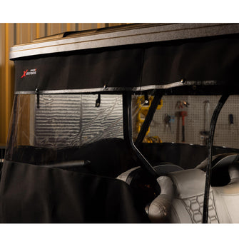 MadJax XSeries Storm 3-Sided Black Enclosure & Black Valance with XSeries Logo by RedDot Lakeside Buggies