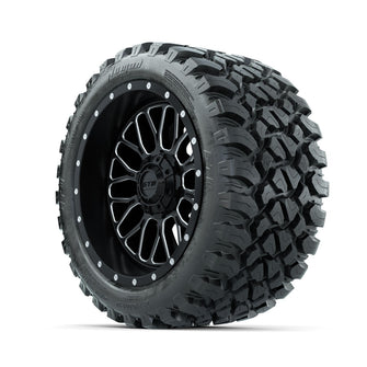 Set of (4) 14 in GTW® Helix Machined & Black Wheels with 23x10-R14 Nomad All-Terrain Tires Lakeside Buggies Parts and Accessories