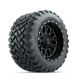 Set of (4) 12 in GTW® Helix Machined & Black Wheels with 22x11-R12 Nomad All-Terrain Tires Lakeside Buggies Parts and Accessories